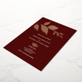 Bourgogne et Rose Gold Wedding Invitations (Rotation)