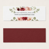 Bourgogne Et Verdure Site Mariage Floral (Devant & derrière)