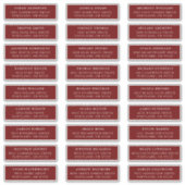 Bourgogne | Étiquettes de adresse individuels (Devant)