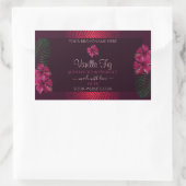 Bourgogne Étiquettes Hawaii Fleurs Palm Feuilles (Sac)