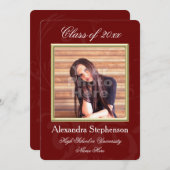 Bourgogne Faire-part d'études supérieures (Devant / Derrière)