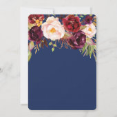 Bourgogne Faux Gold Spaanse bruiloft uitnodiging (Achterkant)