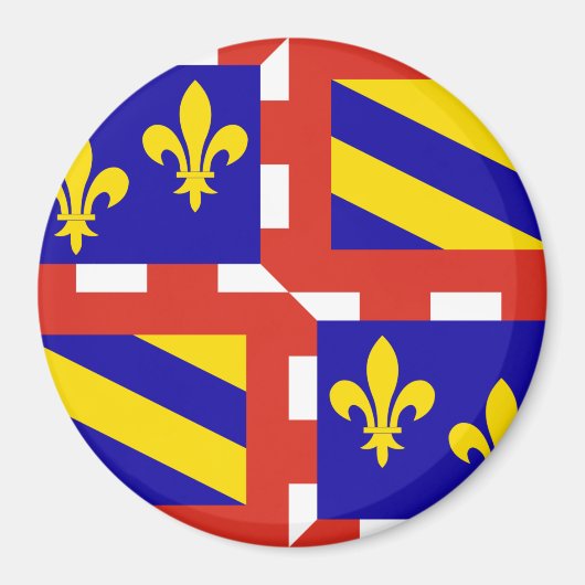 Bourgogne flag Magnet Magneet (Voorkant)