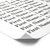 Bourgogne Floral 20 Tables Wedding Seating Chart Poster (Hoek)