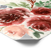 Bourgogne Floral Anand Karaj Affiche de bienvenue (Coin)