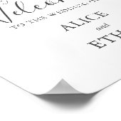 Bourgogne Floral and Greenery Mariage Affiche de b (Coin)