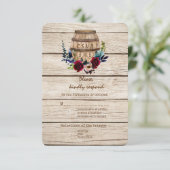 Bourgogne Floral Barrel Mariage de automne RSVP (Debout devant)