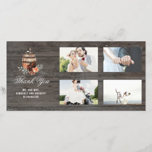 Bourgogne Floral Barrel Rustique Merci Mariage