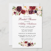 Bourgogne Floral Bridal Show Invitation BB (Devant)