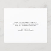 Bourgogne Floral Carte de remerciements budgétaire (Dos)