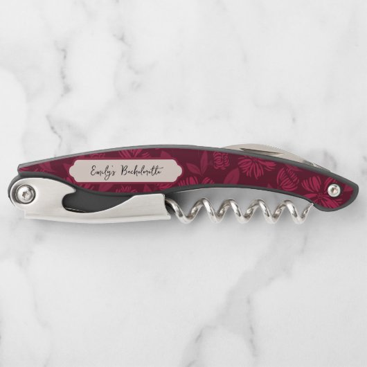 Bourgogne  Floral Custom Kurkentrekker (Voorkant)