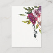 Bourgogne Floral Devinez Combien De Baisers Carte  (Dos)