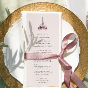 Bourgogne Floral Eiffeltoren Menu
