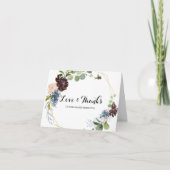 Bourgogne Floral et Merci Mariage vert (Devant)