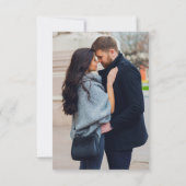 Bourgogne Floral Gold Frame Navy Blue QR code RSVP (Dos)