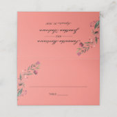 Bourgogne Floral | koraalbruiloft (Buitenkant ongevouwen)