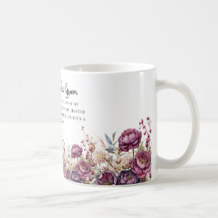 Bourgogne Floral Mère De La Groom Mug