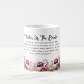 Bourgogne Floral Mère De La Mariée Mug (Centre)