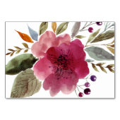 Bourgogne Floral Mots de sagesse Cartes de conseil (Dos)