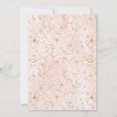 Bourgogne Floral Parapluie nuptiale Invitation à l (Dos)