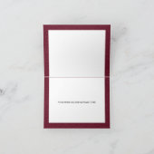 Bourgogne Floral Quinceanera Merci Invitation (Intérieur)