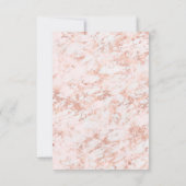 Bourgogne Floral & Rose Gold Marbled Wedding RSVP (Dos)