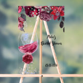 Bourgogne florales invitation à la douche nuptiale (Neutre)