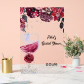 Bourgogne florales invitation à la douche nuptiale (Mariage)