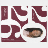 Bourgogne Foto 2025 Afstuderen Fleece Deken (Voorkant (Horizontaal))