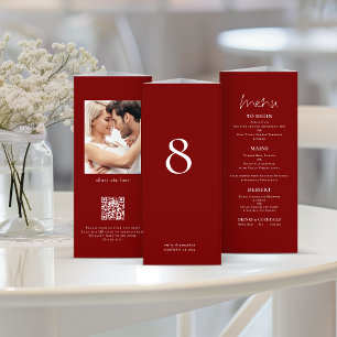 Bourgogne Foto Trouwmenu Tafel Geen Trifold