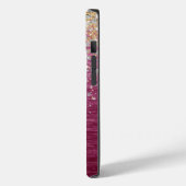 Bourgogne Geborsteld Metaal Goud Faux Glitter Mono Case-Mate iPhone Case (Achterkant / Links)