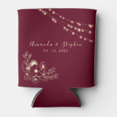 Bourgogne gepersonaliseerde bruiloft Koelbox Blikjeskoeler (Voorkant)