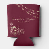 Bourgogne gepersonaliseerde bruiloft Koelbox Blikjeskoeler (Achterkant)