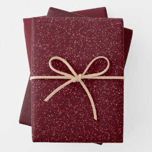 Bourgogne Glitter Inpakpapier Vel