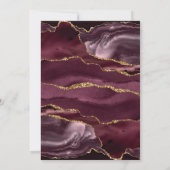 Bourgogne Gold Agate Baby shower Invitation (Dos)