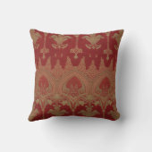 Bourgogne Gold Damask Elegant Brocade Kussen (Achterkant)