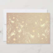 Bourgogne Gold Floral Enregistrer la carte Date (Dos)