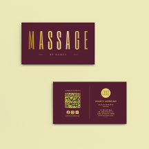 Bourgogne & Gold Massagetherapeut QR Code Logo