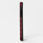 Bourgogne Gold Pattern Ribbon Bow Case-Mate iPhone Case (Achterkant/links)