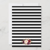 Bourgogne Gold Striped Party Invitation (Dos)