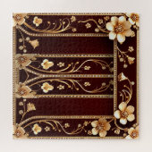 Bourgogne Golden Flowers Jigsaw Puzzle (Horizontal)