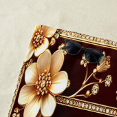 Bourgogne Golden Flowers Strandlaken (In situ)