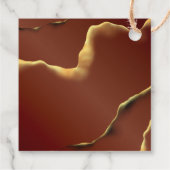 🤵 Bourgogne Goud Elegante Inky Abstracte bruiloft Bedankjes Labels (Achterkant)