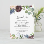 Bourgogne Goud Geometrisch Sip en See Kaart (Staand voorkant)