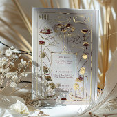 Bourgogne Goud Menu Kaart Art Nouveau Folie