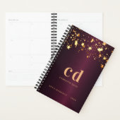 Bourgogne gouden sterren monogram 2025 planner (Display)