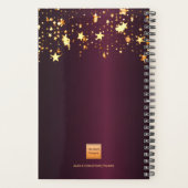 Bourgogne gouden sterren monogram 2025 planner (Achterkant)