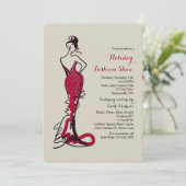 Bourgogne Gown Fashion Show Invitation (Debout devant)