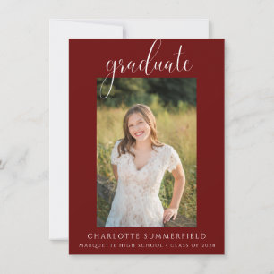 Bourgogne Graduation Party Invitation