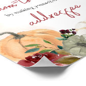 Bourgogne Herfst Floral Pumpkin Envelope Station Poster (Hoek)